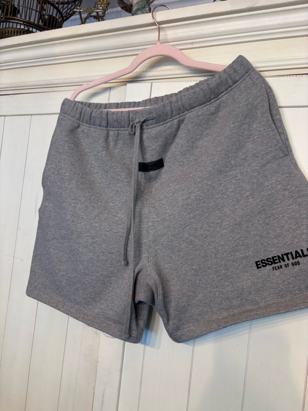 Essentials Grey Fleece Lounge Shorts